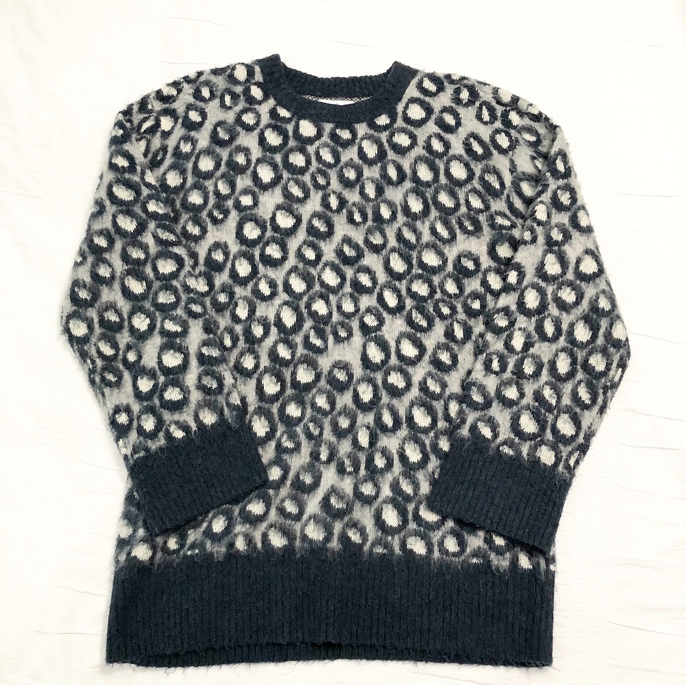 Current/Elliot Cali Leopard Oversized Sweater Small